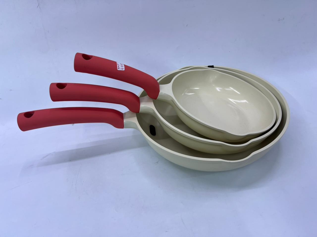 Domon 3-Piece Ceramic Non-Stick Frying Pan Set