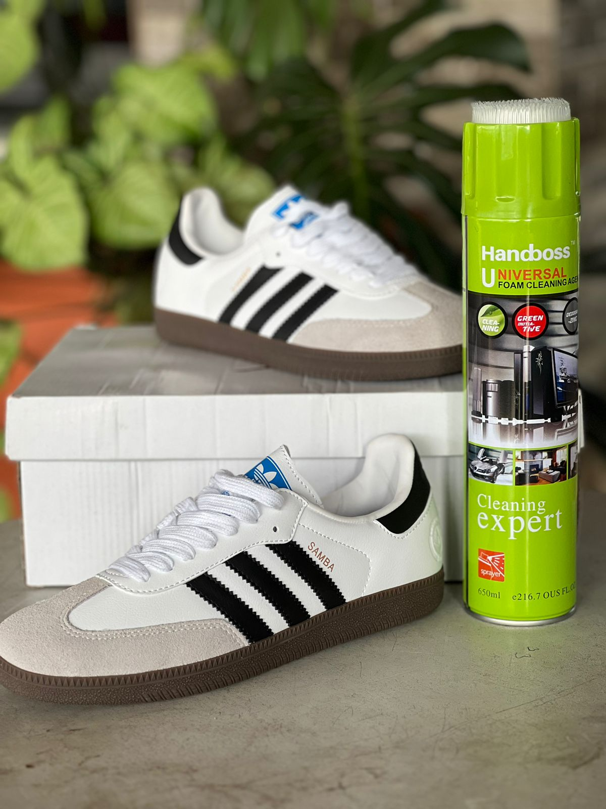 Samba Double Sole Grey Black 2